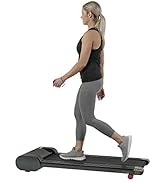 Sunny Health & Fitness Slim Walking Pad Treadmill for Under Desk or Home Office w/Optional Arm Ex...