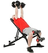 Sunny Health & Fitness Weight Bench for Heavy Duty Workouts, Exercise, Strength Training, Lifting...