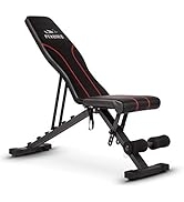 FLYBIRD Adjustable Bench,Utility Weight Bench for Full Body Workout- Multi-Purpose Foldable incli...