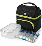 Arctic Zone High Performance Ultimate Secret Insulated Lunch Box Bucket Bag with 2 Piece Leak Pro...