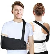 Medical Arm Shoulder Sling for Shoulder Injury with Back Belt Men & Women Shoulder Immobilizer St...