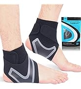 Beister 1 Pair Ankle Support Breathable Neoprene Compression Ankle Brace for Men and Women, Elast...