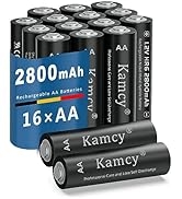 KAMCY Rechargeable AA Batteries, Double AA Rechargeable Batteries High Capacity 2800mAh, 1.2V NiM...