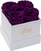 4 Roses White Box Purple