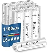 KAMCY Rechargeable AAA Batteries, 1.2V 1100mAh NiMH Triple A Batteries for Long-Lasting Power, Al...