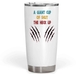 20 Oz White Fat Tumbler