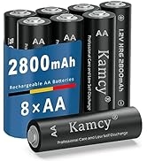 KAMCY Rechargeable AA Batteries, Double A Battery for Long-Lasting Power, All-Purpose Pre-Charged...