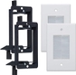 White, Wallplate+Bracket, 2-pack