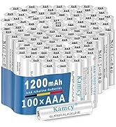 KAMCY AAA Batteries 100 Pack, Alkaline Triple A Batteries with Ultra Long-Lasting Power, Leakproo...