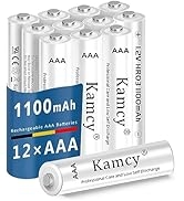 KAMCY 1100mAh AAA Rechargeable Batteries 1.2V Ni-MH Rechargeable AAA Batteries Ultra High Capacit...