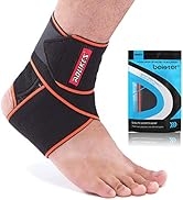 Beister Nylon Elastic Compression Ankle Support Wrap, Adjustable Sprains Foot Brace Sleeve for Sp...