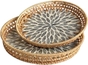 Rattan Skeleton (Deep Leaves ) Set of 2