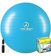 ProBody Pilates Ball Exercise Ball Yoga Ball, Multiple Sizes Stability Ball Chair, Large Gym Grad...