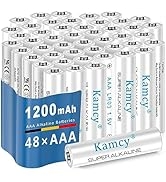 KAMCY AAA Alkaline Batteries 48 Pack, 1.5V Triple A Batteries, High-Performance Ultra Long-Lastin...