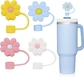 4Pc flower straw cover