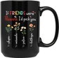 If Friends Were 4 Flowers Black Mug