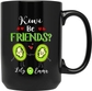 Kiwi Be Friends Black Mug