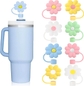 8Pc flower straw cover