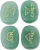 Green Aventurine/Triangle Symbol(set of 4)