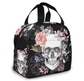 Floral Flower Portable Insulated Lunch Bag