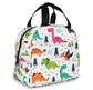 Cartoon Dinosaur Portable Insulated Lunch Bag