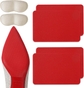 2 Pair Red Bottom Protectors + 1 Pair Beige Heel Liner