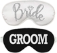 Set of 2 (1 White Bride Mask & 1 Black Groom Mask)