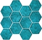 Teal Blue Hexagon