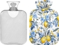 Yellow Lemons with Blue Flowers-1